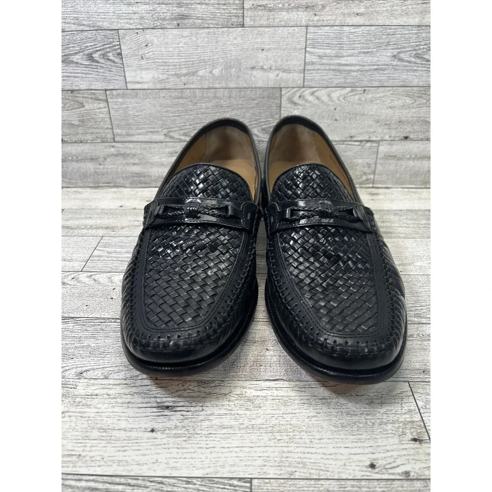 Florsheim 12073‎ Jareth Black Woven Dress Shoes Loafers Men's US 9D